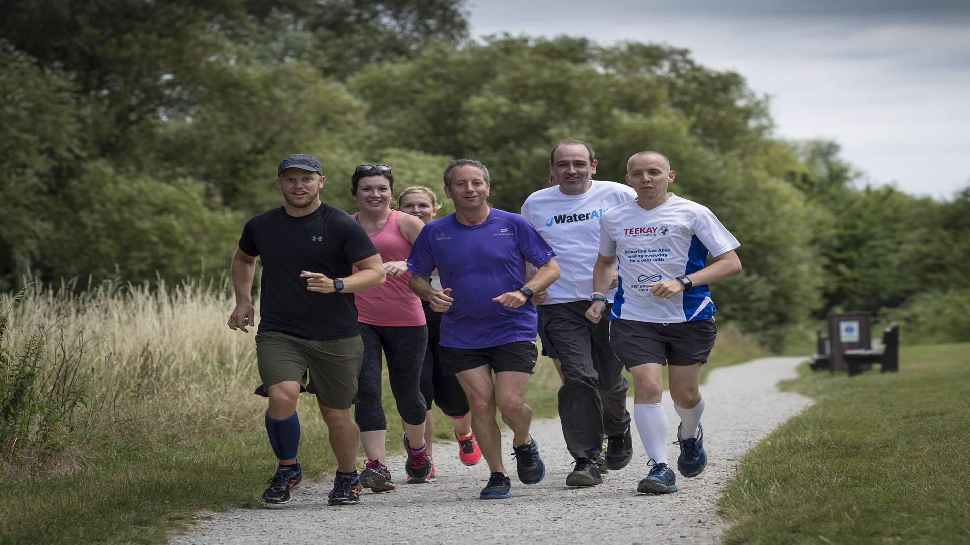 Lee Allen, from Queenborough, has been joined by a range of supporters on his running challenge.