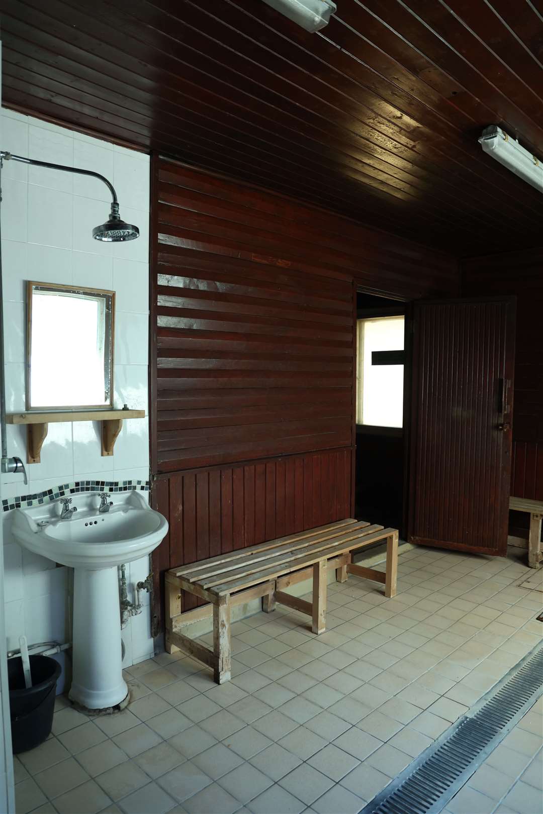 Part of the sauna's shower room. Picture: British Sauna Society