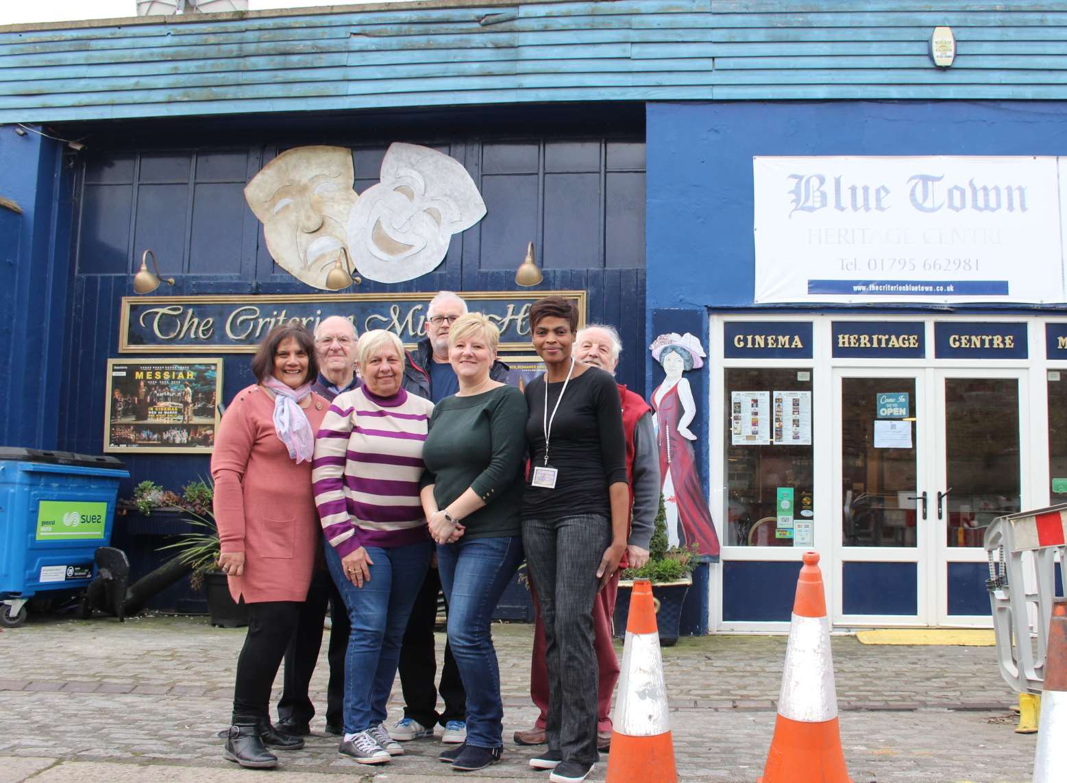 Some of the volunteers helping Jenny and Ian Hurkett rebuild the Criterion Theatre in Blue Town, Sheerness, after losing out to a Heritage Lottery Fund application.