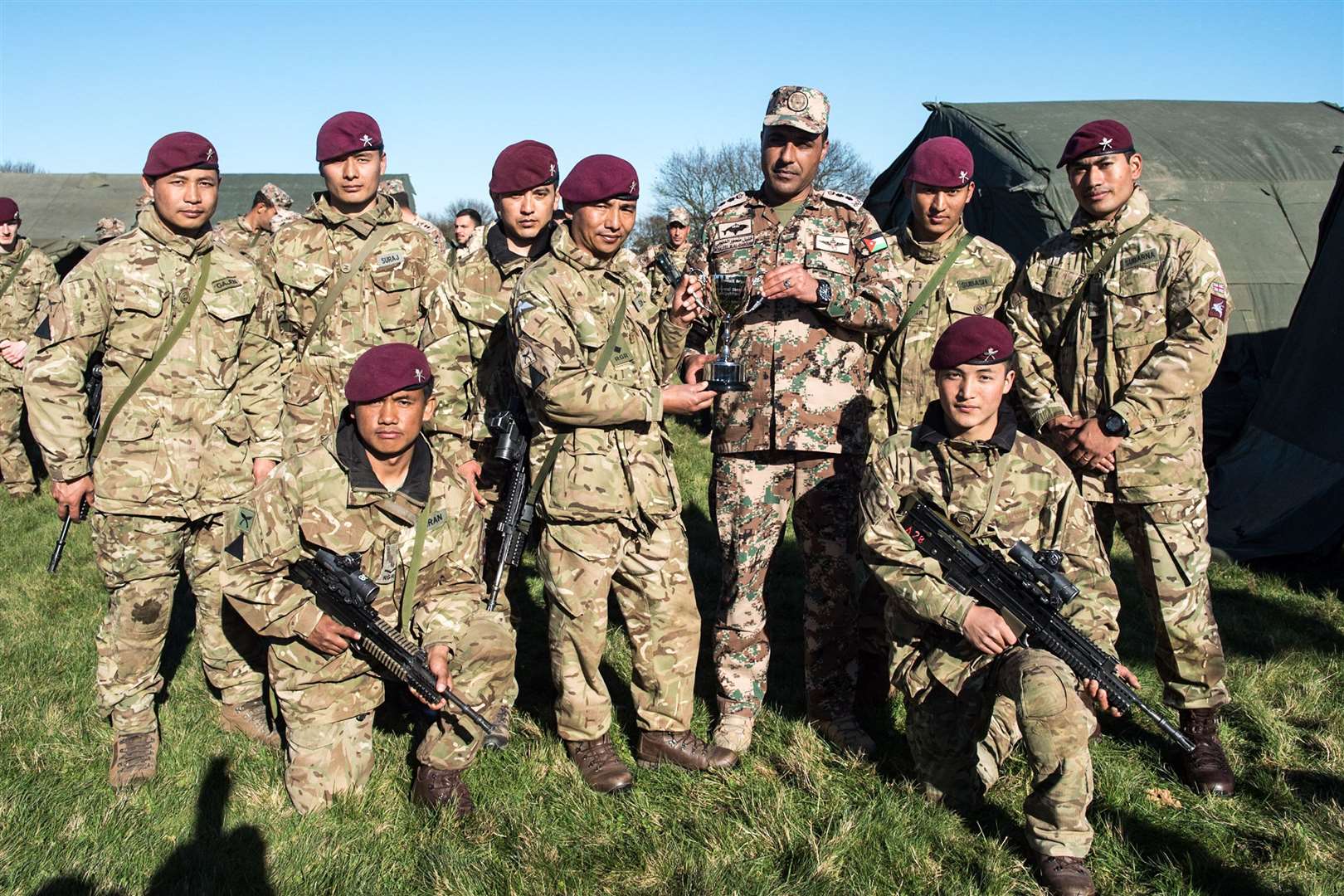 Soldiers from Folkestone based Royal Gurkha Rifles win in brigade shooting competition held in Essex in 2017. Credit Cpl Darren Legg RLC / MoD: