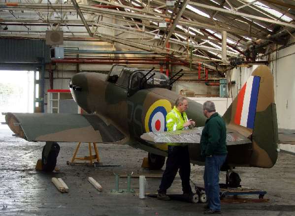Inspection time at the Boulton Paul Defiant. Picture: Boulton Paul Association