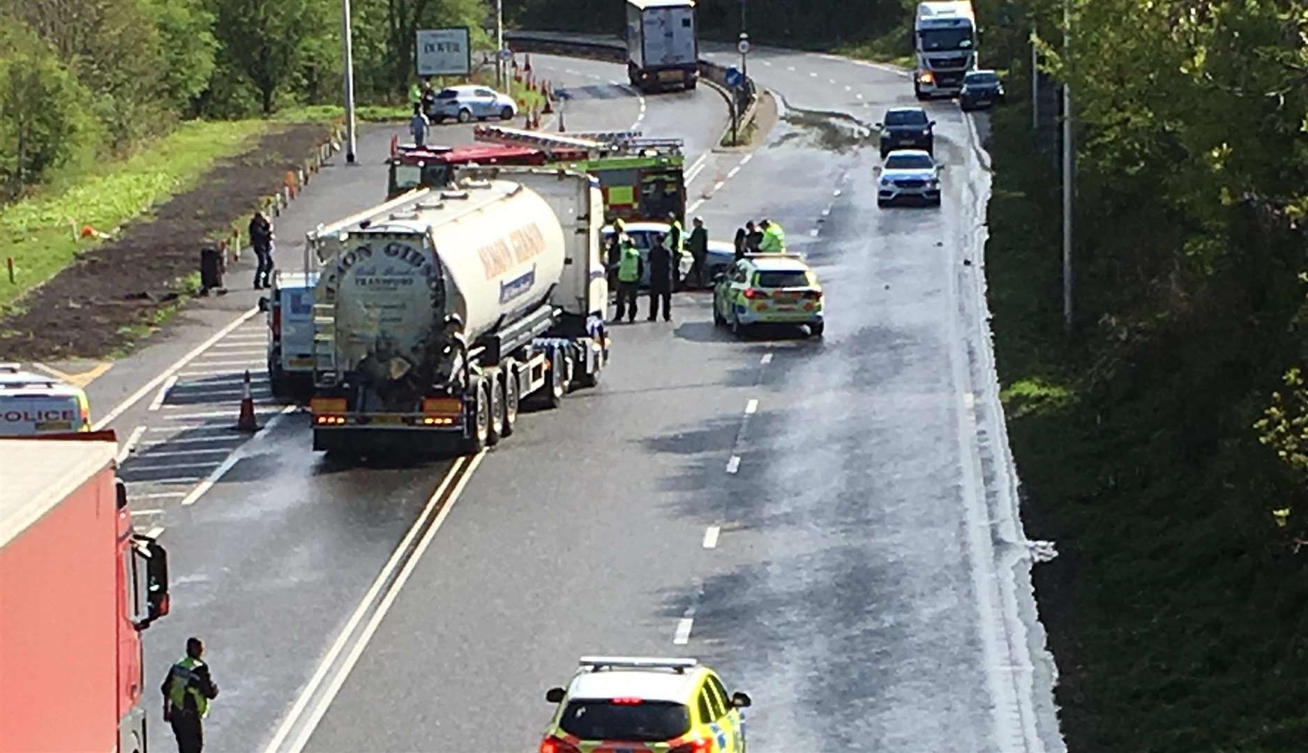 The accident on the A2 Jubilee Way