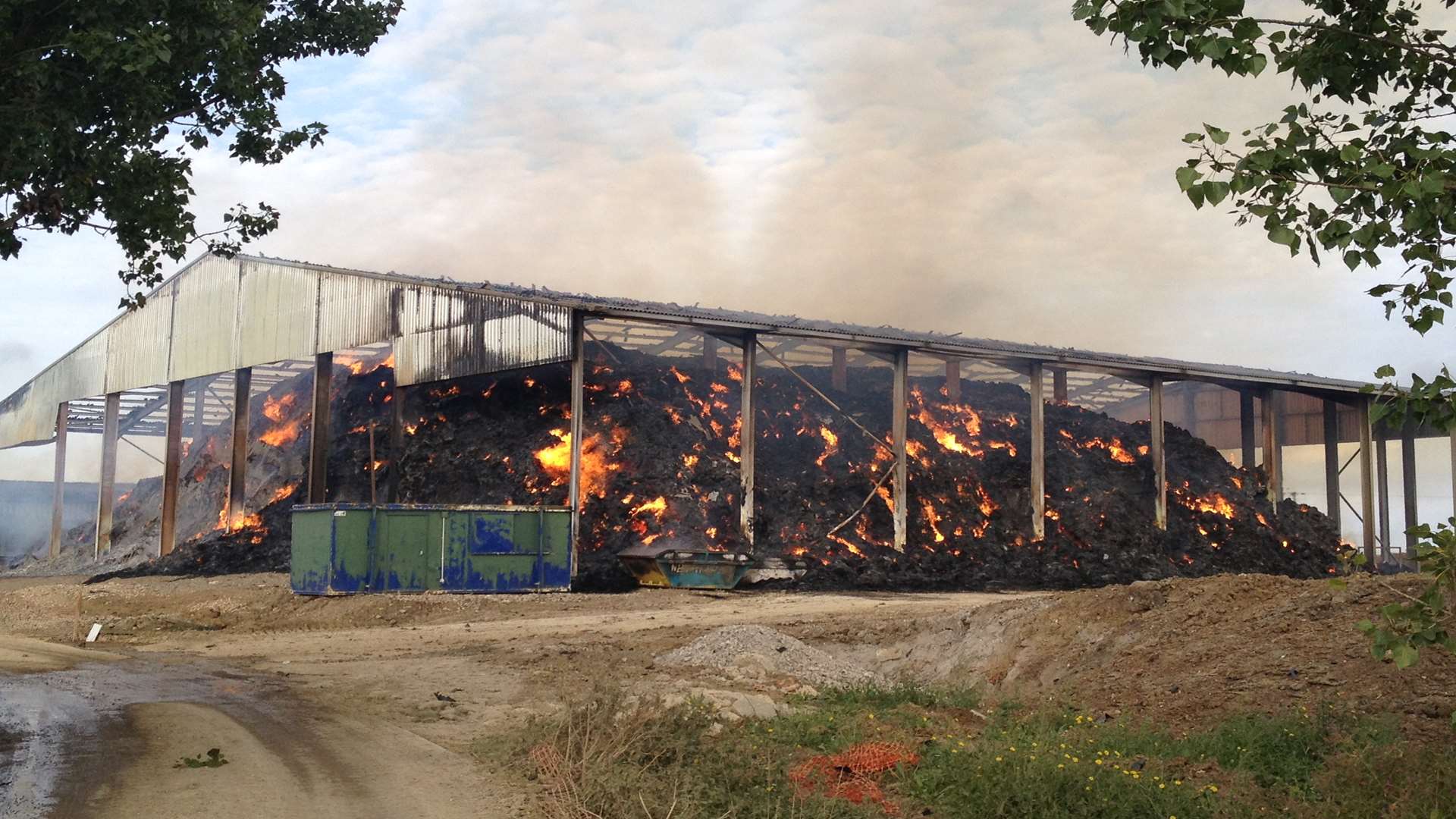 The barn blaze in Lower Road, Minster, on the Isle of Sheppey