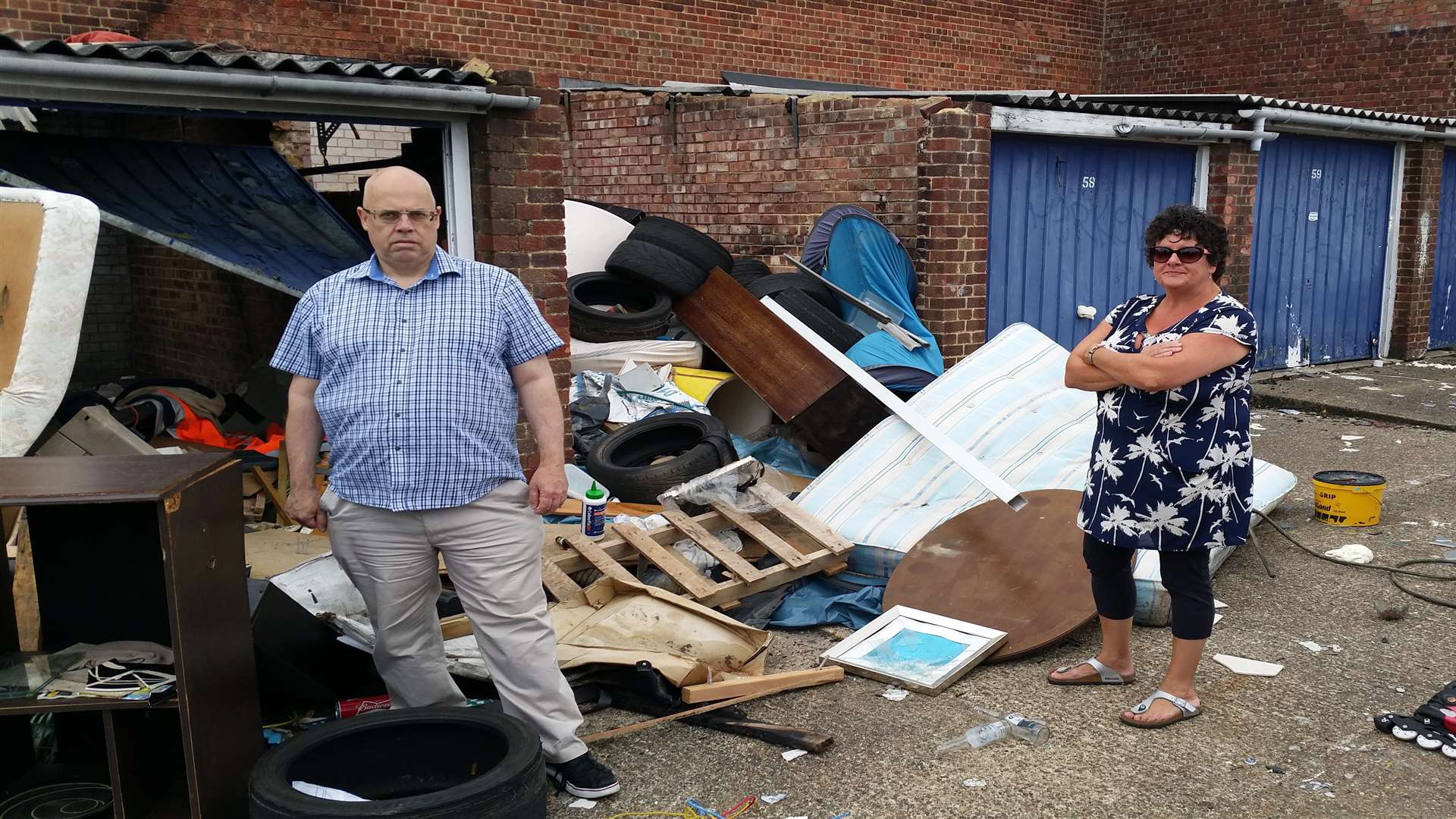 Rochester East ward Cllrs Nick Bowler and Teresa Murray are not happy about the mess.