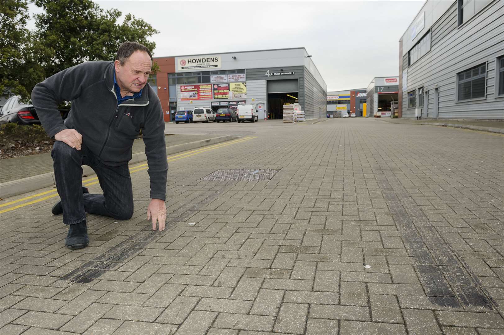 Peter Harman examines skids marks left by drivers on the estate