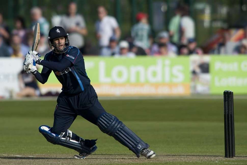 Kent's Brendan Nash cuts to the boundary during the Spitfires' defeat against Northamptonshire Steelbacks Picture: Barry Goodwin