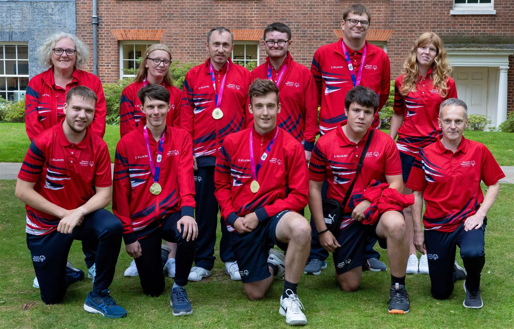 The Team Special Olympics GB squad in the garden of No.10 Downing Street. Picture: Simon Walker / No.10 Downing Street