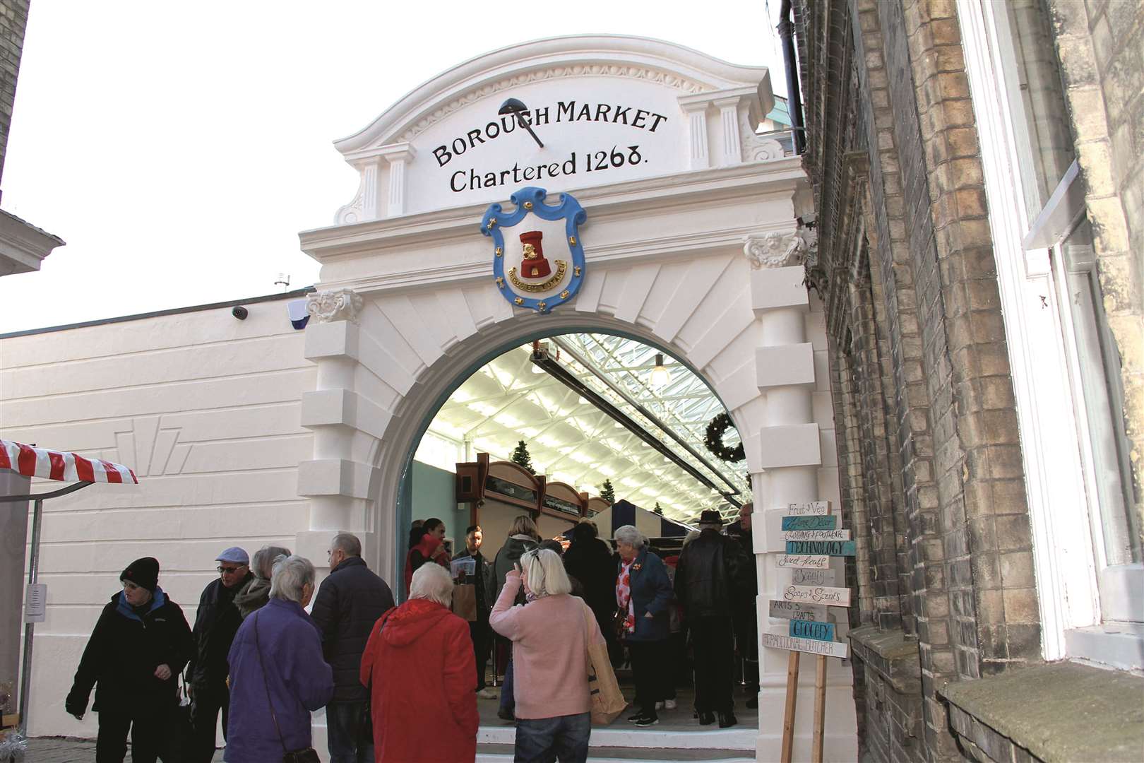 Gravesend Borough Market, the entrance to the market off High Street. Picture: Gravesham council