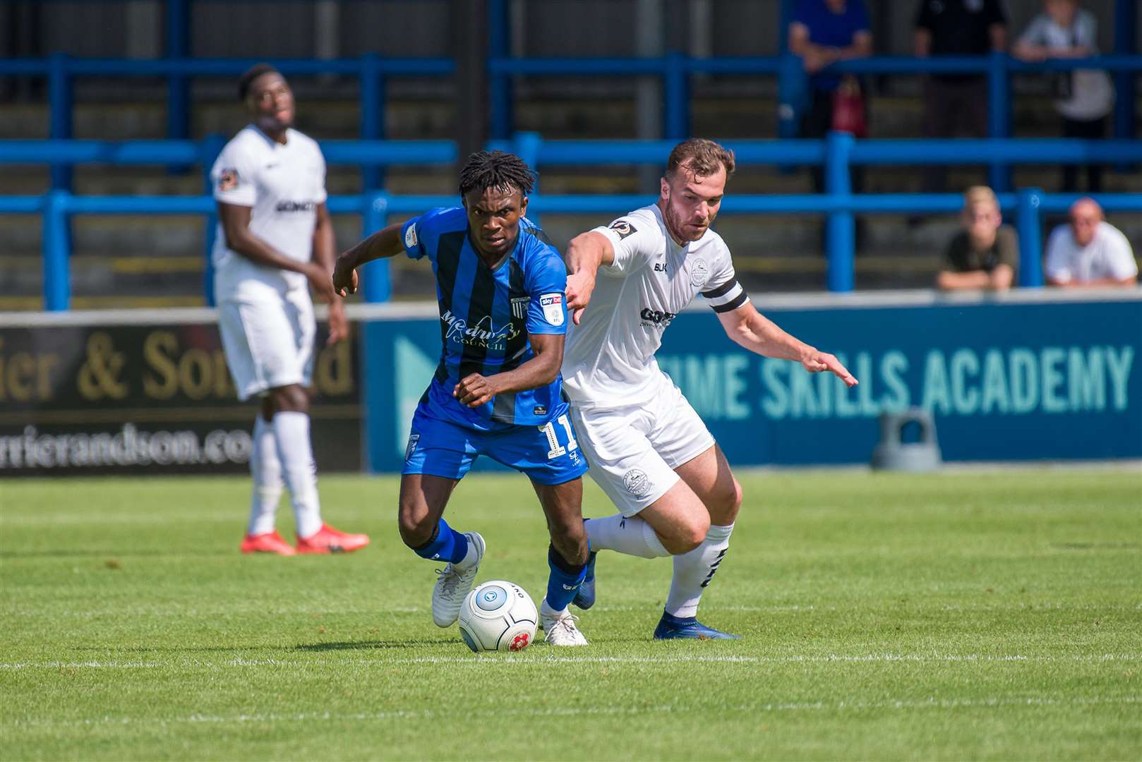 Regan Charles-Cook in action for Gillingham at Dover in pre-season Picture: Alan Langley