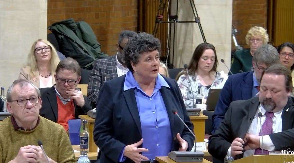 Cllr Teresa Murray at the budget meeting on Thursday. Picture: Robert Boddy
