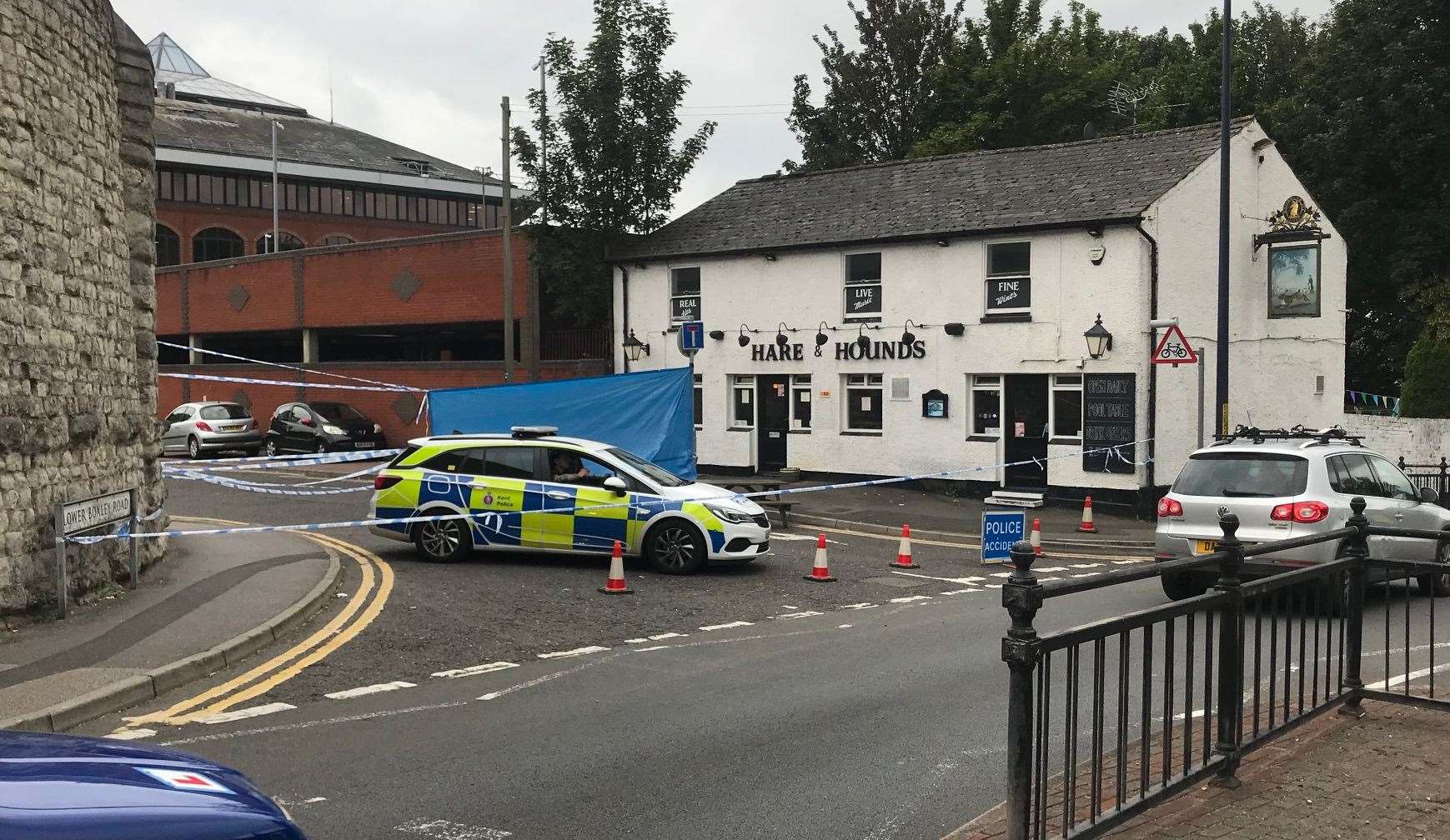The Hare and Hounds pub cordoned off following the attack