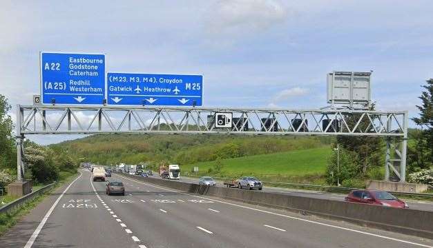 The M25 cuts through the border of Westerham. Picture: Google