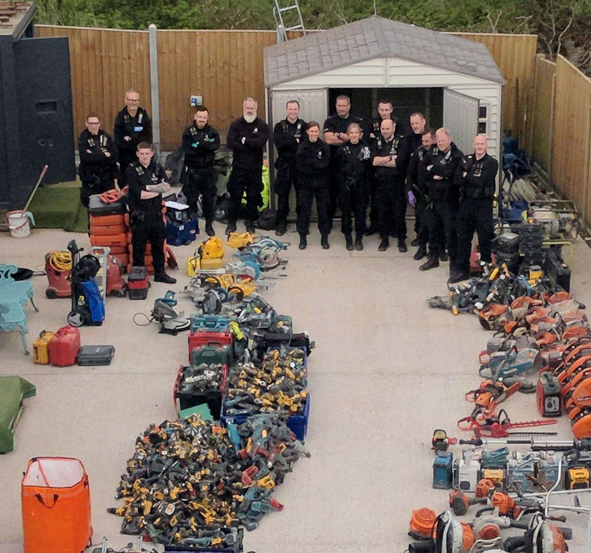 Police discovered goods worth more than £500,000 from a property in Cranbrook. Picture: Kent Police