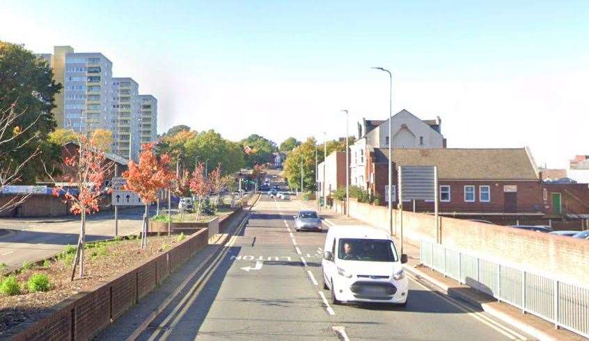 The woman was also followed in New Road, Chatham. Picture: Google