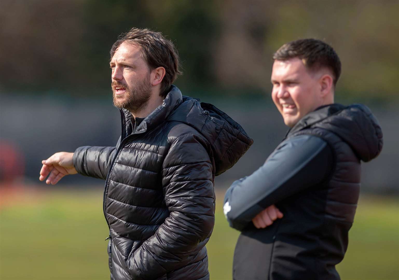 Canterbury City manager Danny Lawrence and departed assistant Sam Wilson Picture: Ian Scammell