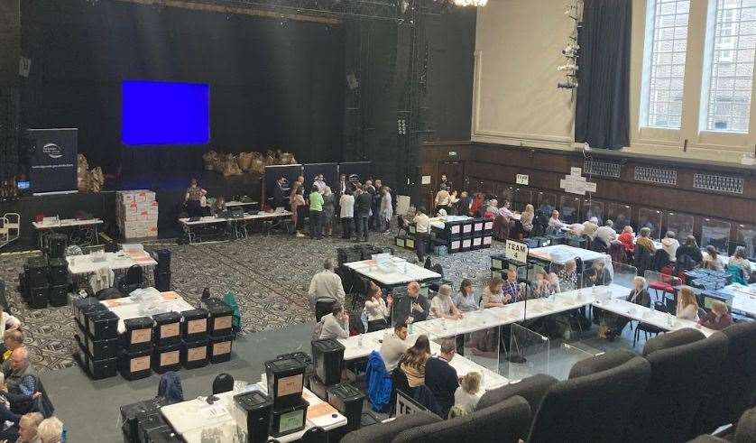 The counting hall at the Assembly Theatre in Tunbridge Wells. Picture: Alan Smith