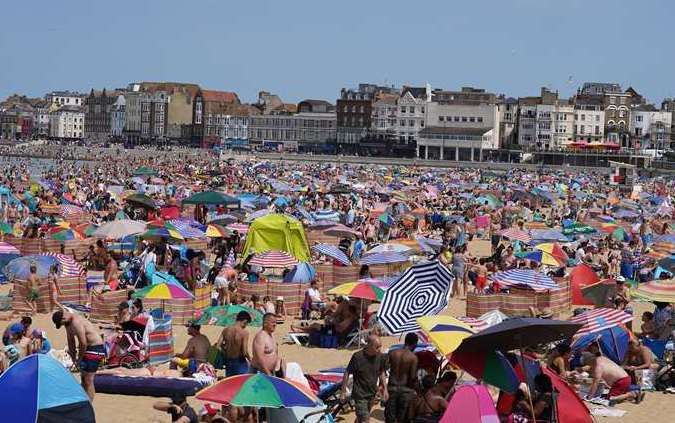 Margate can be heaving on a busy summer’s day. Picture: Gareth Fuller/PA