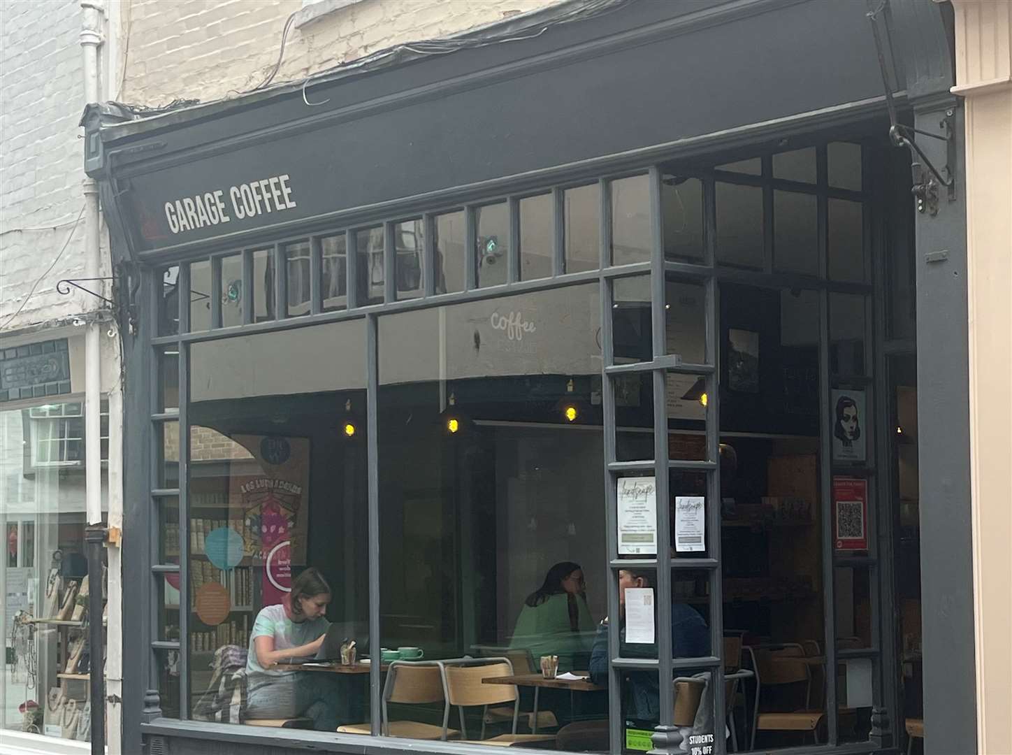 Garage Cafe in Canterbury allows laptops, whereas the Fringe and Ginge has banned the devices
