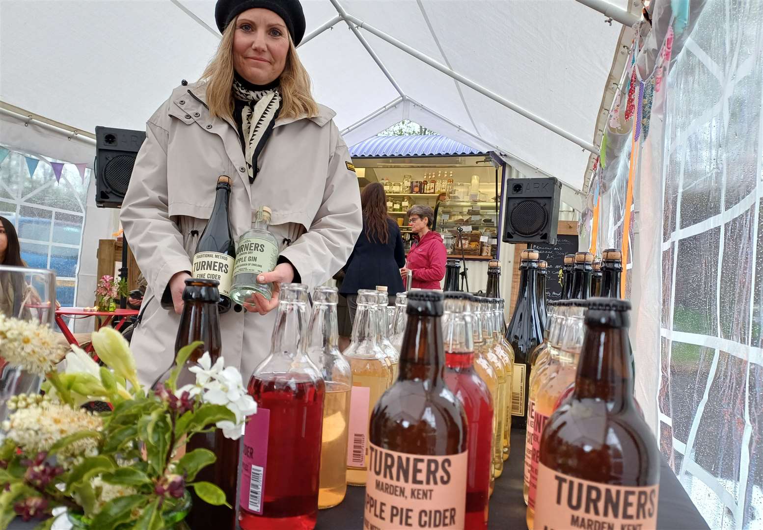 May Turner brought her range of ciders from Marden which will be sold at the new shop. Picture: Ben Austin