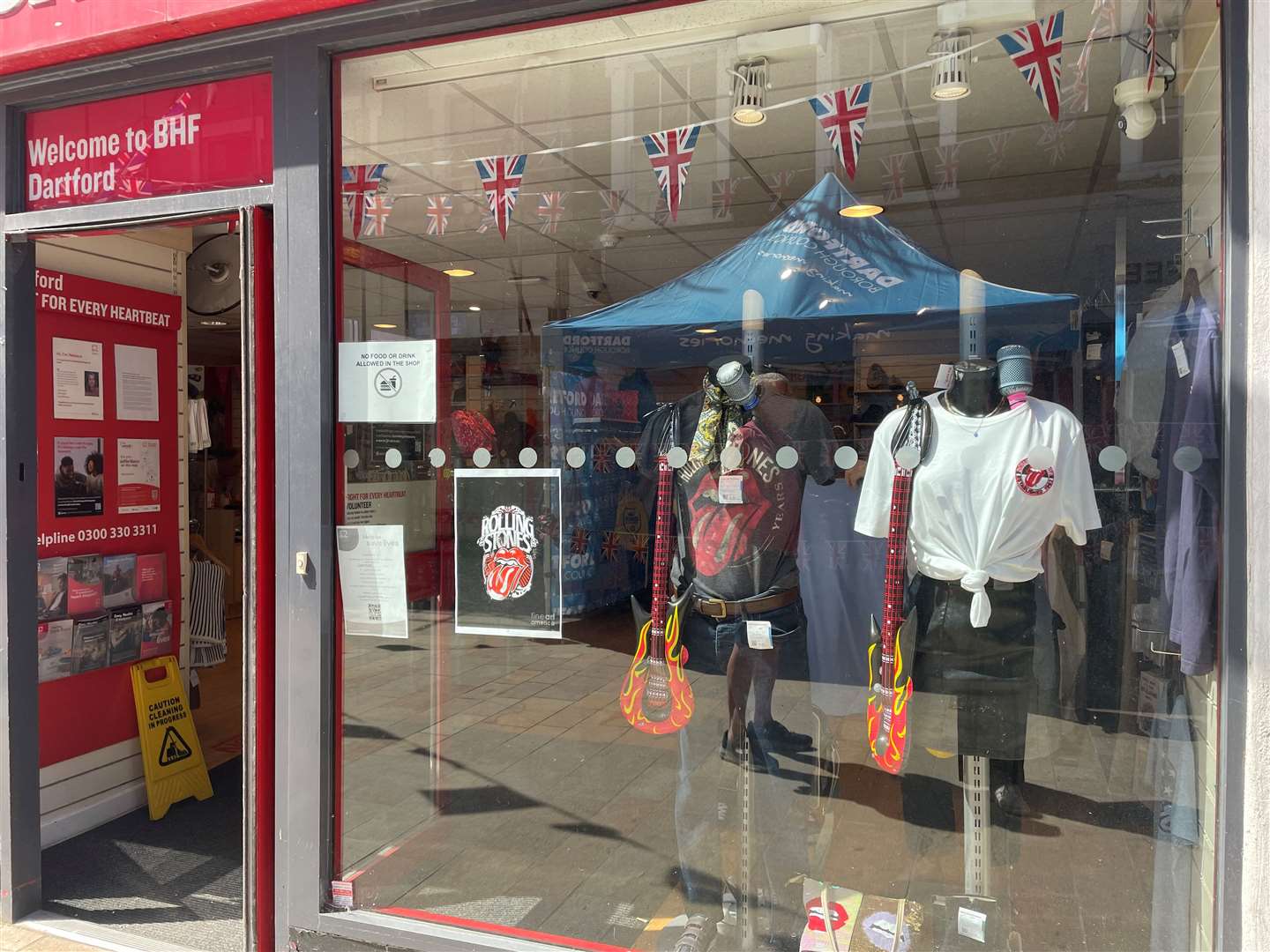 The British Heart Foundation created window displays to mark the occasion