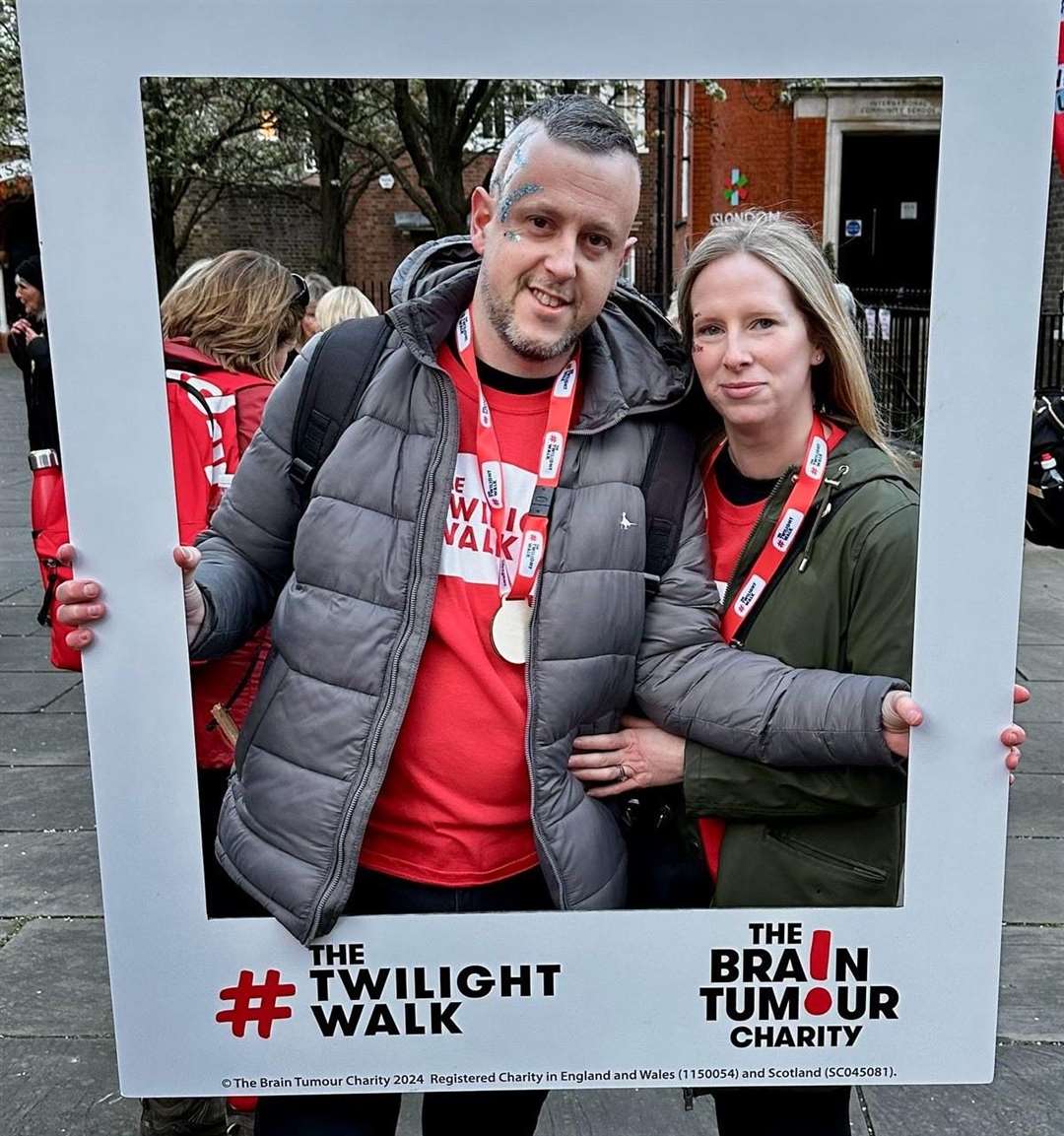John raised funds for the Brain Tumour Charity by completing a twilight walk. Photo credit: John Rendle