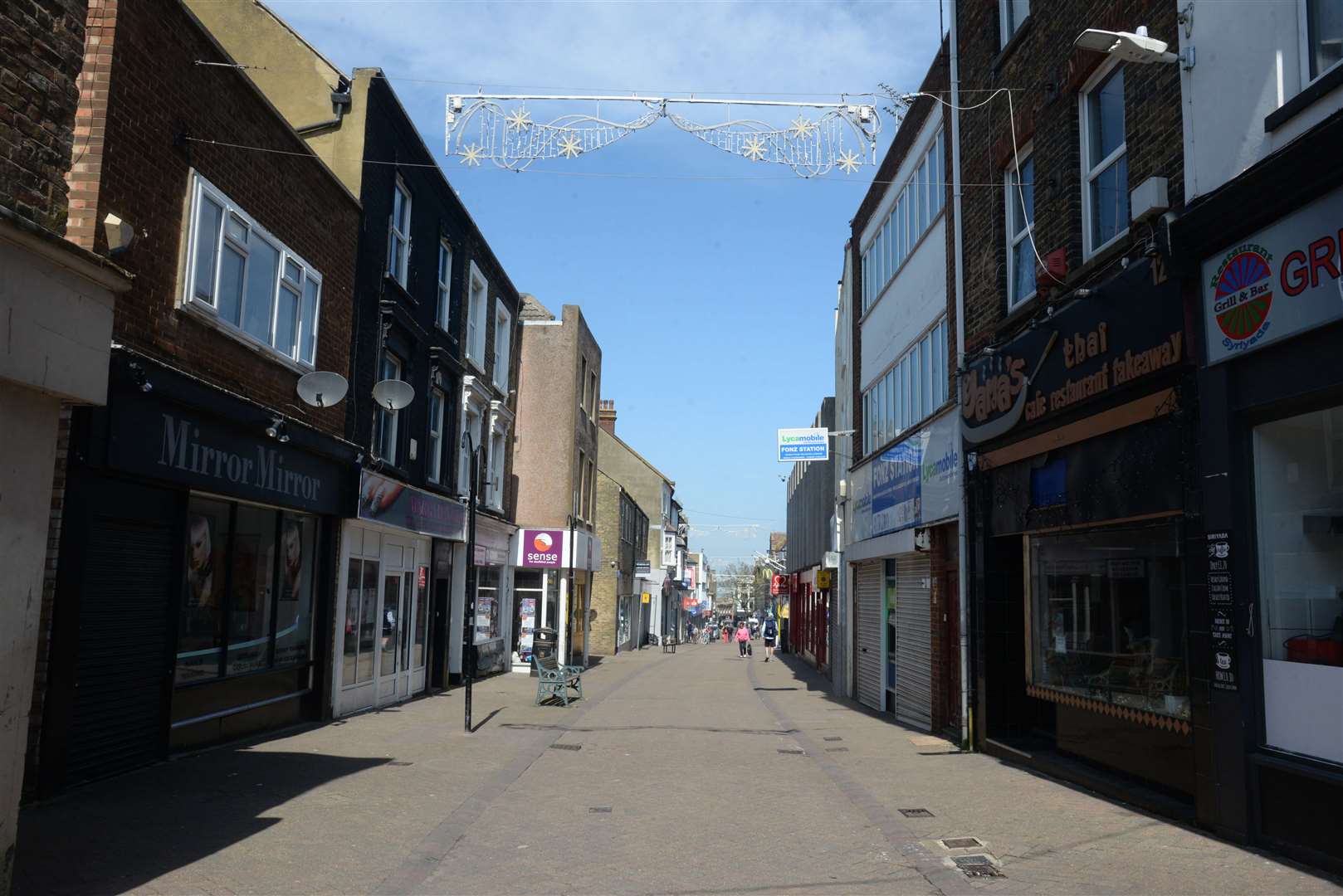 Margate High Street during the Coronavirus pandemic - Thanet has the worst rate of child poverty in Kent. Picture: Chris Davey