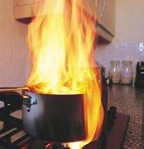 The couple fled their home after their chip pan burst into flames, stock image