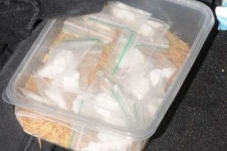 Cocaine found in Eglant Lleshi's car. Picture: Kent Police