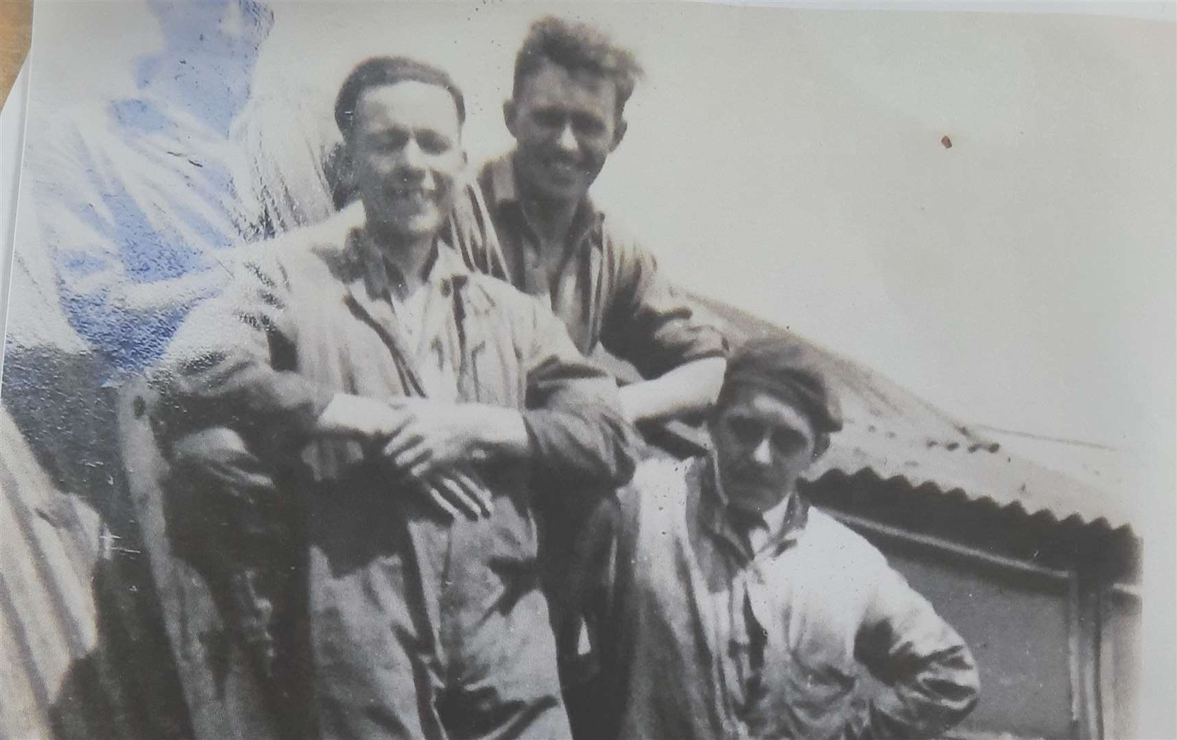 Herbert's father Herbert Sr at Dover Eastern Docks, early 1940s. Mr Crack is pictured far right, with a beret, Picture: Herbert Crack Jr