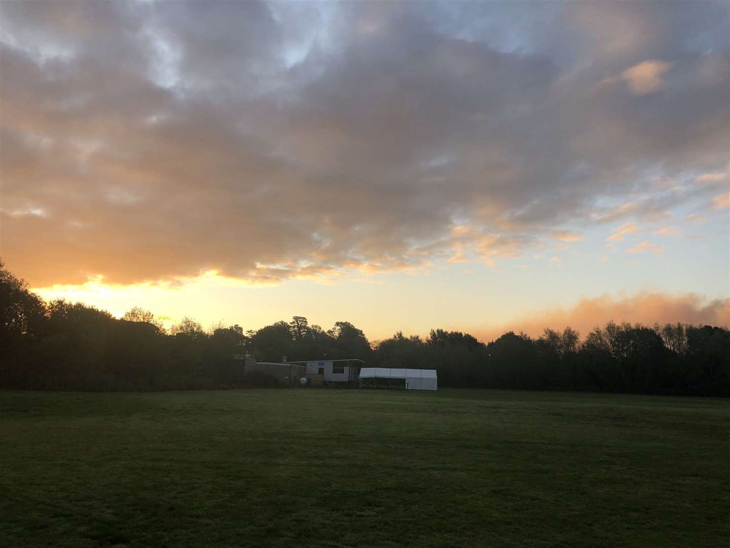 Smoke from the Tonbridge fire could be seen from the Judians' rugby pitch. Picture: James Watson
