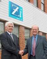 Dr Mike Wylie from Zi Medical with Kent Science Park site director Nick Sharp