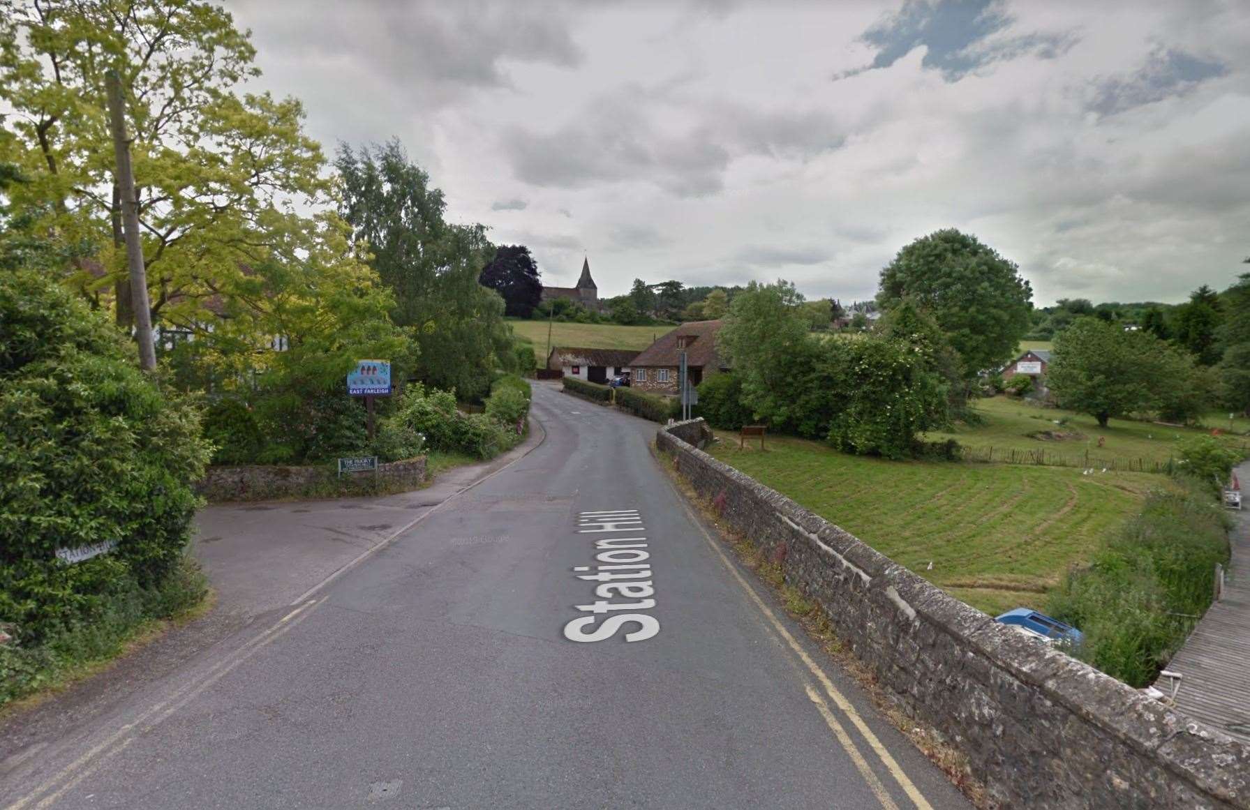 Station Hill, in East Farleigh, is currently closed due to roadworks. Picture: Google