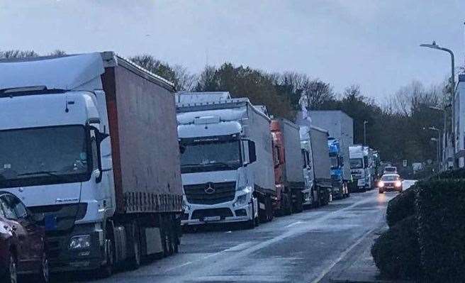 The pass would Kent's lorry drivers to avoid Channel Tunnel congestion after the Brexit transition ends. Stock picture