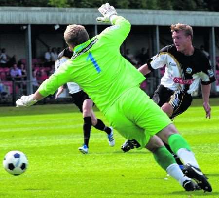 George Purcell scores for Dover against Dorchester August 2011