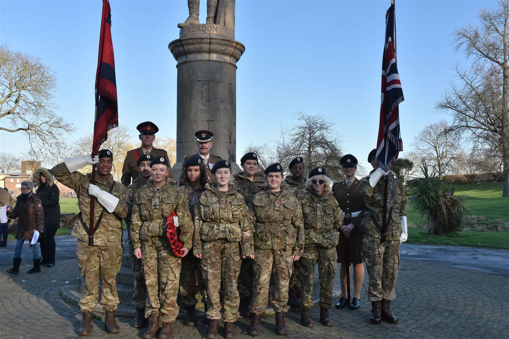 Members of the armed forces attended the service. Picture: Jason Arthur