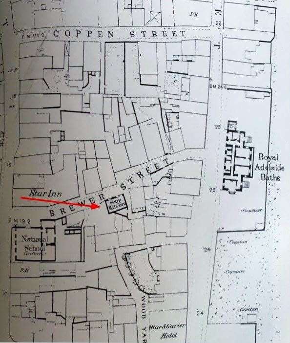 The Deal soup kitchen is shown on this 1872 map