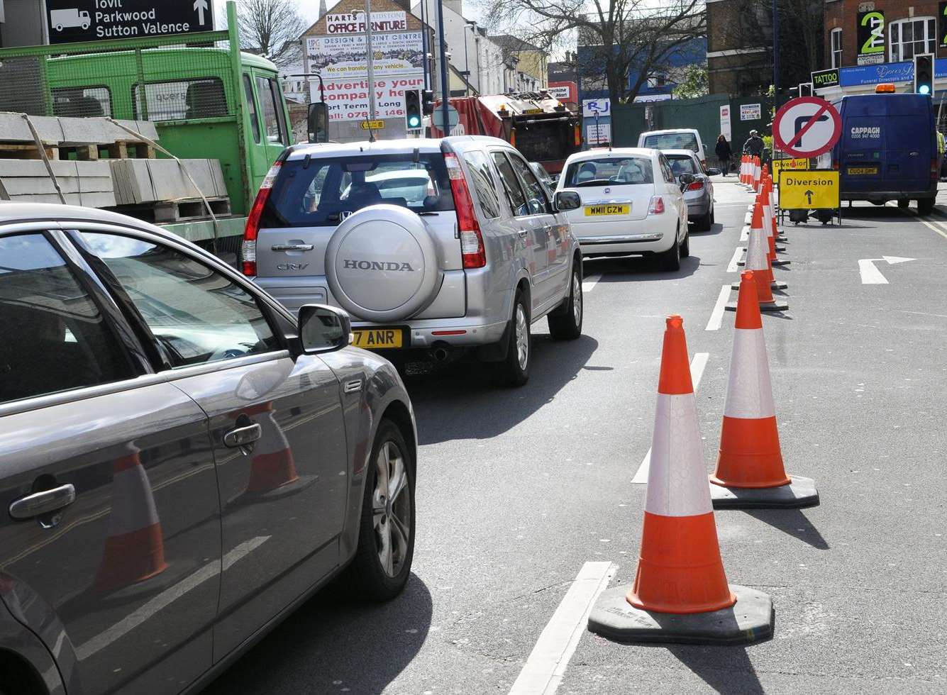 Three years ago gas works brought traffic congestion to Maidstone for months