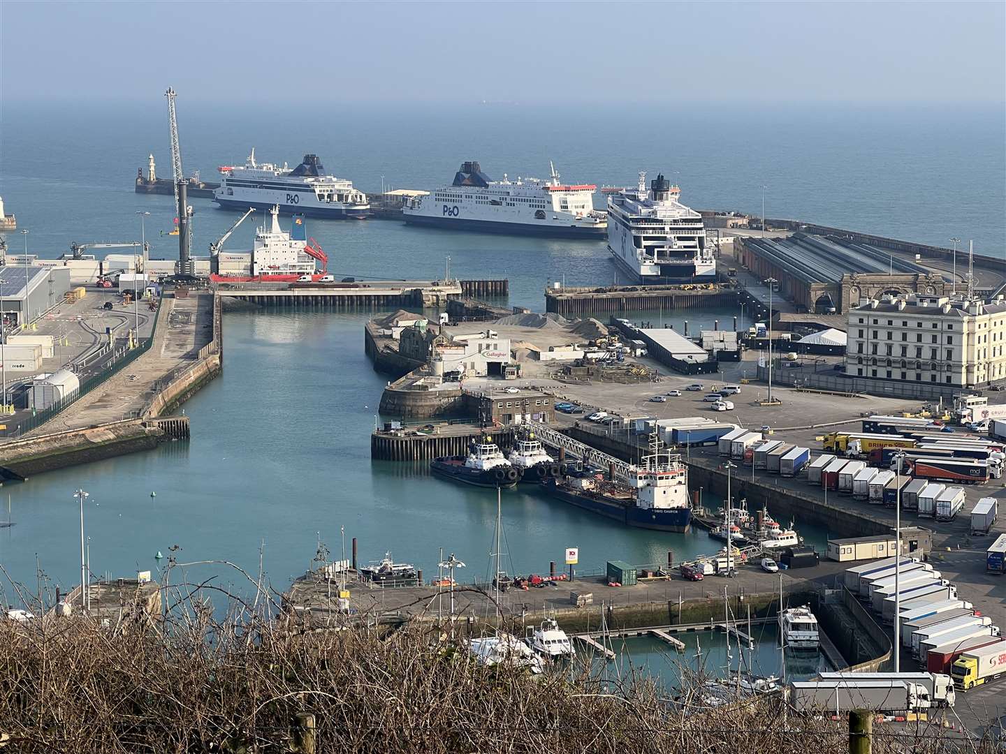 P&O ferries moored at the Port of Dover. Picture: Barry Goodwin