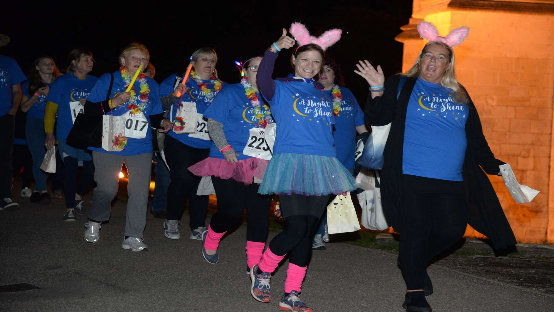 Participants in the Pilgrims Hospice lantern lit charity walk in Canterbury