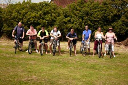 Parents and managers from New Road FC set off on a bike ride around Sheppey to raise money for the club