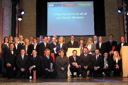 Mann award winners celebrate at the ceremony in Canterbury