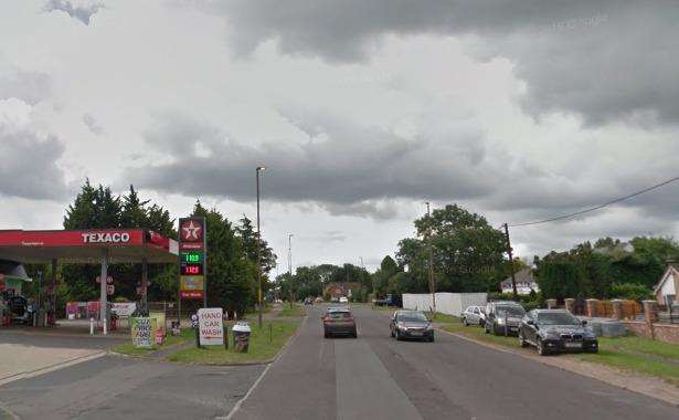 The crash happened near the Twenty Mile petrol station in West Kingsdown (5030255)