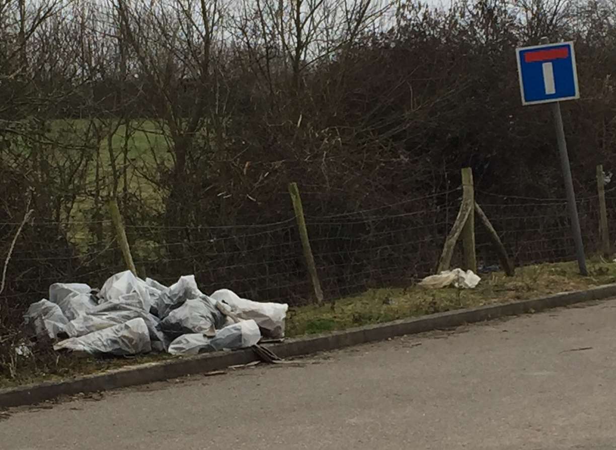 The rubbish was sat there for more than a week