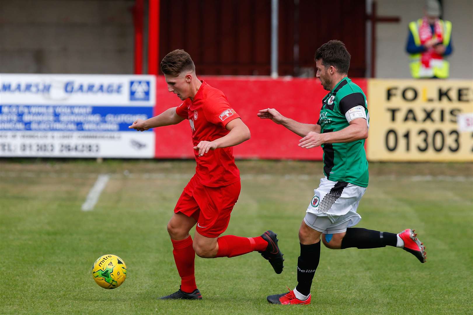 Liam Smith in action for Hythe against Burgess Hill on Saturday. Picture: Barry Goodwin (42328626)