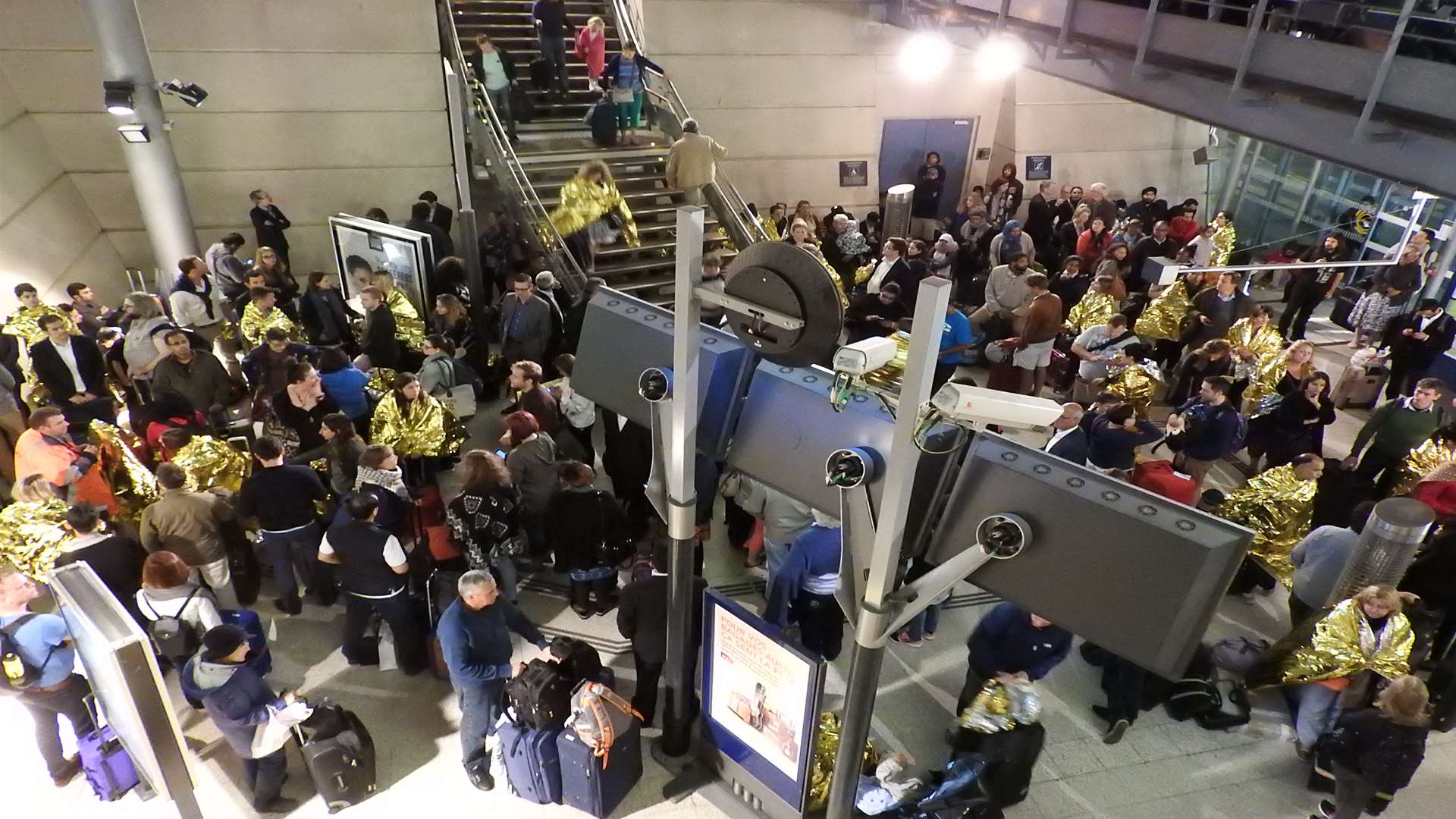 Passengers were stranded overnight
