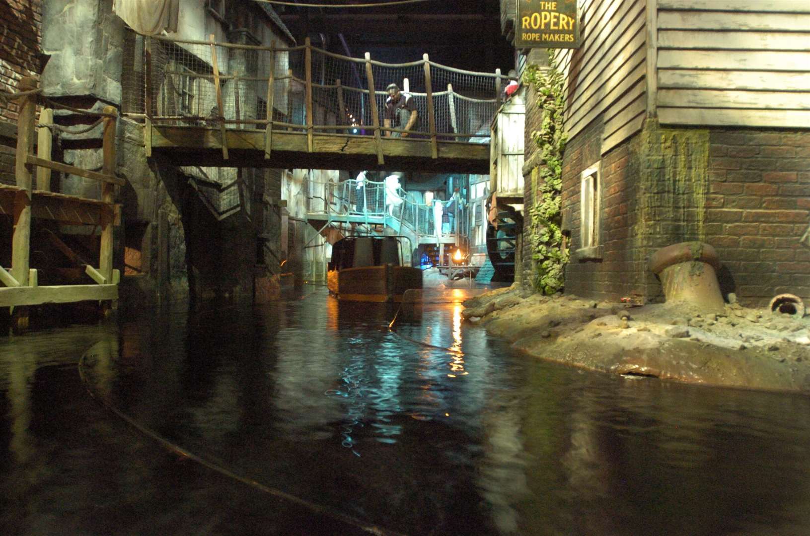 Visitors could float through the streets - and sewers - of Victoria England at Dickens World in Chatham