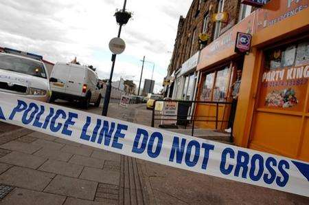 The scene of a stabbing in Parrock Street, Gravesend