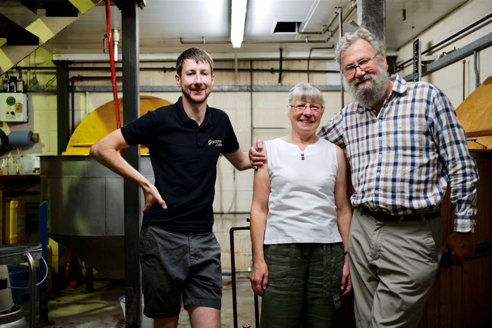 Howard Goacher (left) is now central to operations at Goacher's Ales, the brewery founded by his parents Phil and Debbie