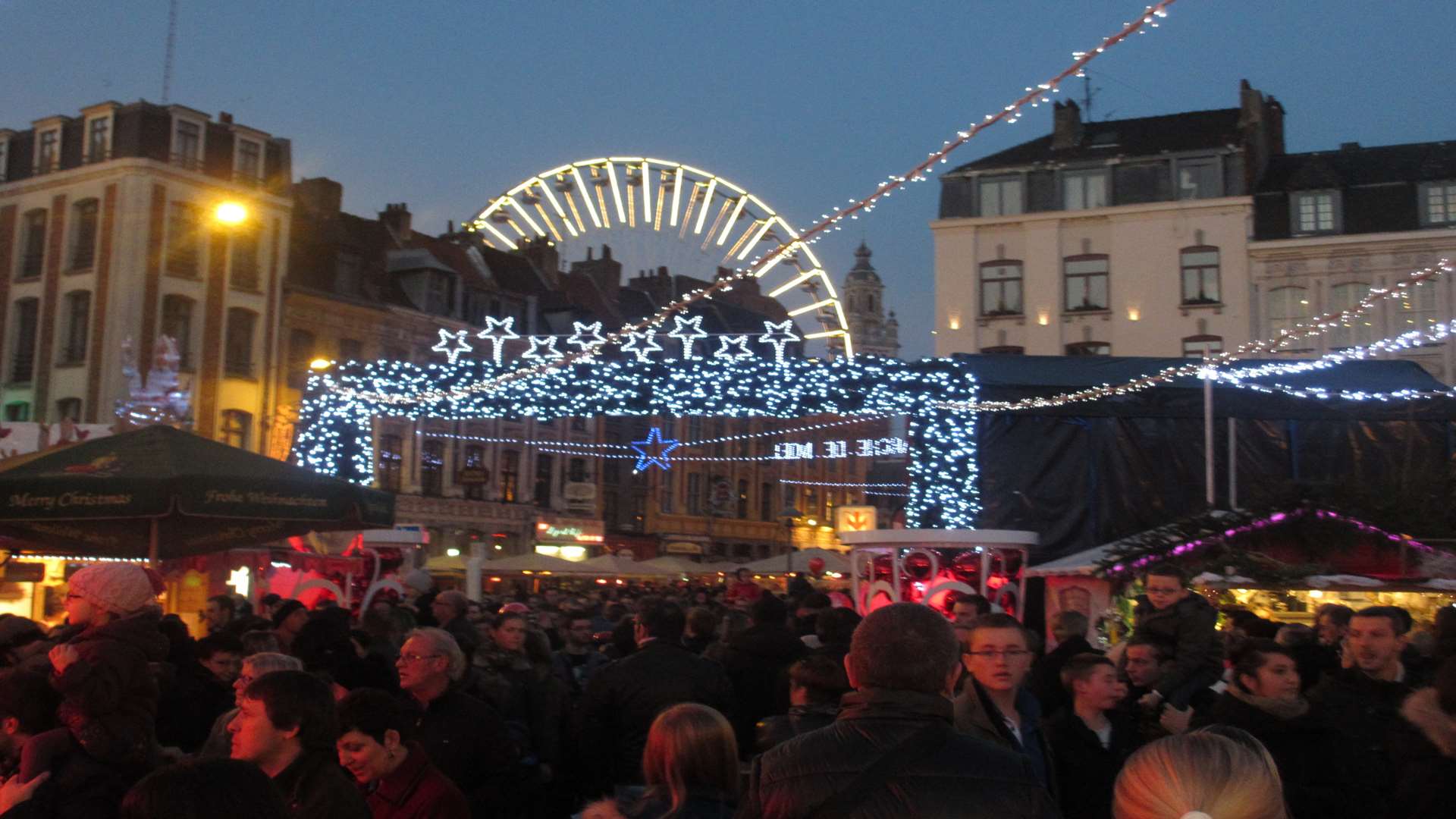 The traditional Christmas market in Lille has more than 50 stalls. Picture: Mike Rees