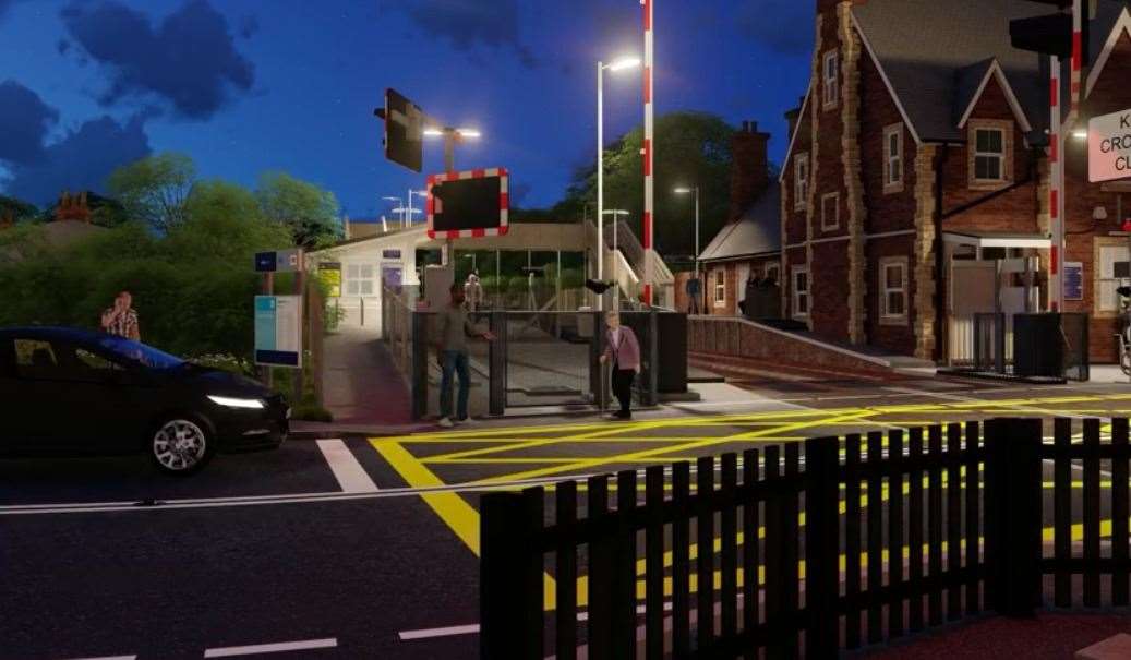 How the new level crossing at Wye could look. Picture: Network Rail